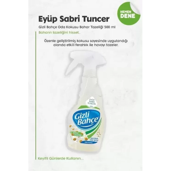 Eyüp Sabri Tuncer Gizli Bahçe Oda Kokusu Bahar Tazeliği 500 ml