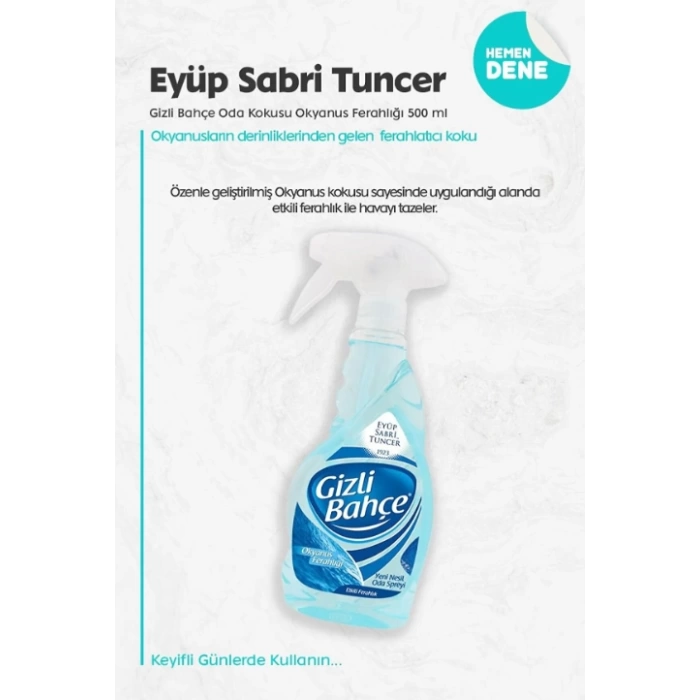 Eyüp Sabri Tuncer Gizli Bahçe Oda Kokusu Okyanus Ferahlığı 500 ml