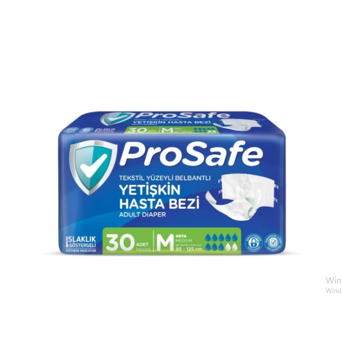 ProSafe Belbantlı Yetişkin Hasta Bezi Medium (M) Beden 30 Adet