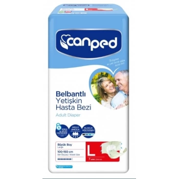 Canped Belbantlı Yetişkin Hasta Bezi Large (L) 7 lu