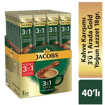 Jacobs 3 ü 1 Arada Yoğun Lezzet 18 gr 40 lı Paket