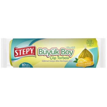 Stepy Büzgülü Büyük Boy Çöp Torbası (Limon)