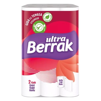 Ultra Berrak 12 li Çift Katlı Kağıt Havlu