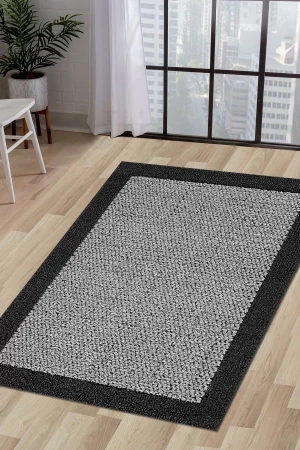 Dijidekor Halı Antrasit Cool KR4040 Yıkanabilir Kesme İnce Yolluk Kilim Salon Halısı Modelleri