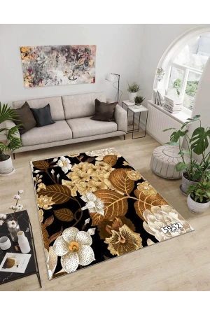 Dijidekor Işıltı Koleksiyonu Model10 Süngerli Dijital Baskılı Saçaksız Mutfak Halısı Yolluk