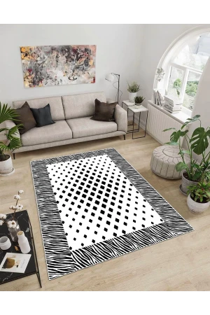 Dijidekor Işıltı Koleksiyonu Model103 Süngerli Dijital Baskılı Saçaksız Mutfak Halısı Yolluk