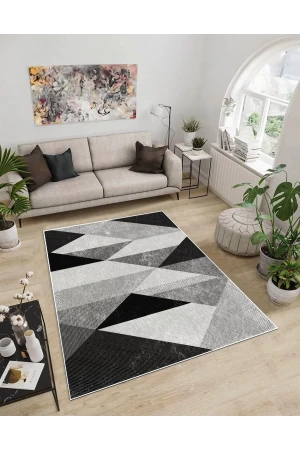 Dijidekor Işıltı Koleksiyonu Model108 Süngerli Dijital Baskılı Saçaksız Mutfak Halısı Yolluk