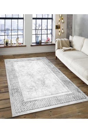 Dijidekor Işıltı Koleksiyonu Model116 Süngerli Dijital Baskılı Saçaksız Mutfak Halısı Yolluk