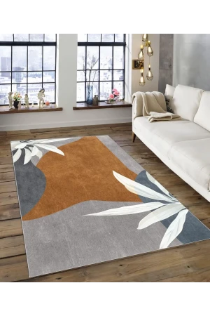 Dijidekor Işıltı Koleksiyonu Model117 Süngerli Dijital Baskılı Saçaksız Mutfak Halısı Yolluk