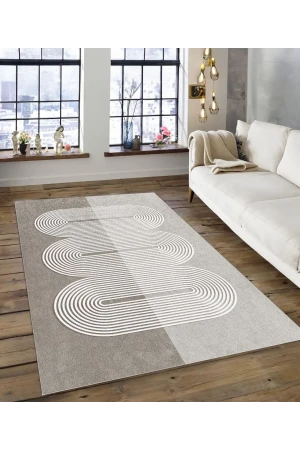 Dijidekor Işıltı Koleksiyonu Model119 Süngerli Dijital Baskılı Saçaksız Mutfak Halısı Yolluk