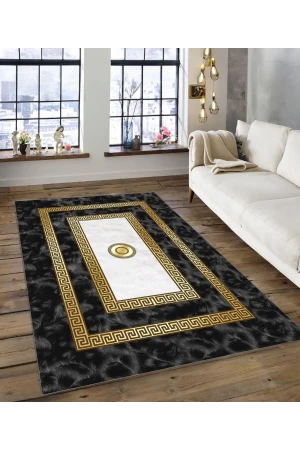 Dijidekor Işıltı Koleksiyonu Model120 Süngerli Dijital Baskılı Saçaksız Mutfak Halısı Yolluk