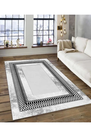 Dijidekor Işıltı Koleksiyonu Model122 Süngerli Dijital Baskılı Saçaksız Mutfak Halısı Yolluk