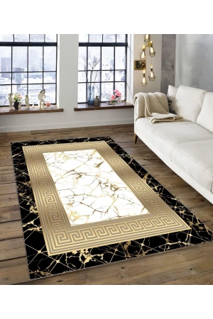 Dijidekor Işıltı Koleksiyonu Model126 Süngerli Dijital Baskılı Saçaksız Mutfak Halısı Yolluk