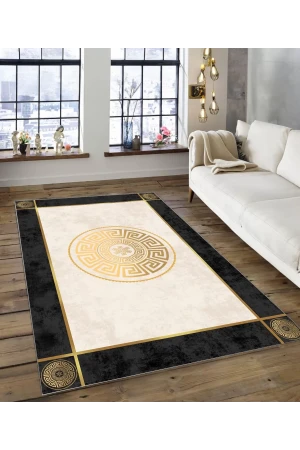 Dijidekor Işıltı Koleksiyonu Model127 Süngerli Dijital Baskılı Saçaksız Mutfak Halısı Yolluk