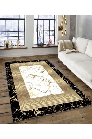 Dijidekor Işıltı Koleksiyonu Model128 Süngerli Dijital Baskılı Saçaksız Mutfak Halısı Yolluk