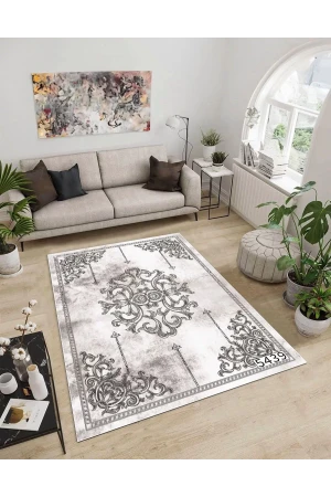 Dijidekor Işıltı Koleksiyonu Model13 Süngerli Dijital Baskılı Saçaksız Mutfak Halısı Yolluk