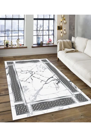 Dijidekor Işıltı Koleksiyonu Model130 Süngerli Dijital Baskılı Saçaksız Mutfak Halısı Yolluk