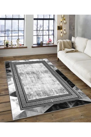 Dijidekor Işıltı Koleksiyonu Model131 Süngerli Dijital Baskılı Saçaksız Mutfak Halısı Yolluk