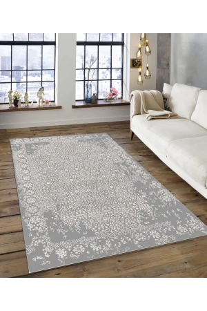 Dijidekor Işıltı Koleksiyonu Model136 Süngerli Dijital Baskılı Saçaksız Mutfak Halısı Yolluk