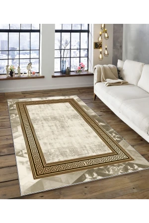 Dijidekor Işıltı Koleksiyonu Model138 Süngerli Dijital Baskılı Saçaksız Mutfak Halısı Yolluk