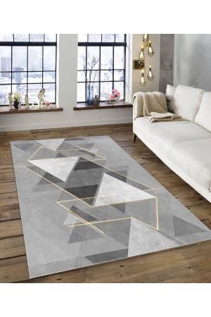 Dijidekor Işıltı Koleksiyonu Model139 Süngerli Dijital Baskılı Saçaksız Mutfak Halısı Yolluk