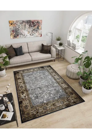 Dijidekor Işıltı Koleksiyonu Model14 Süngerli Dijital Baskılı Saçaksız Mutfak Halısı Yolluk