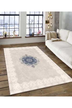 Dijidekor Işıltı Koleksiyonu Model144 Süngerli Dijital Baskılı Saçaksız Mutfak Halısı Yolluk