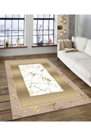 Dijidekor Işıltı Koleksiyonu Model147 Süngerli Dijital Baskılı Saçaksız Mutfak Halısı Yolluk