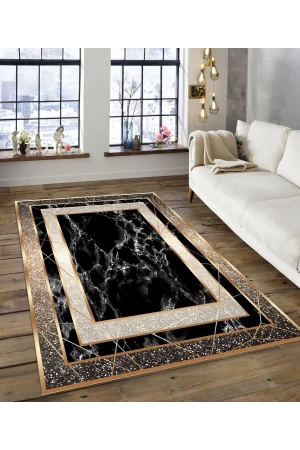 Dijidekor Işıltı Koleksiyonu Model152 Süngerli Dijital Baskılı Saçaksız Mutfak Halısı Yolluk