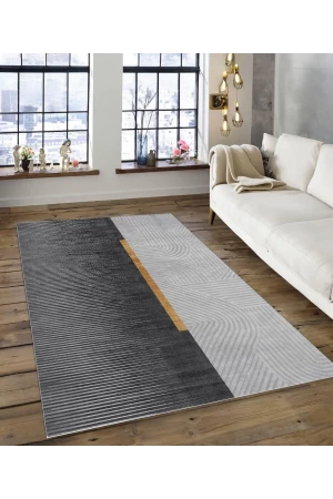 Dijidekor Işıltı Koleksiyonu Model153 Süngerli Dijital Baskılı Saçaksız Mutfak Halısı Yolluk