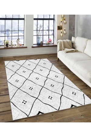 Dijidekor Işıltı Koleksiyonu Model154 Süngerli Dijital Baskılı Saçaksız Mutfak Halısı Yolluk