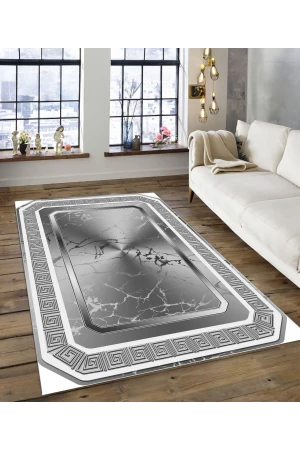 Dijidekor Işıltı Koleksiyonu Model158 Süngerli Dijital Baskılı Saçaksız Mutfak Halısı Yolluk