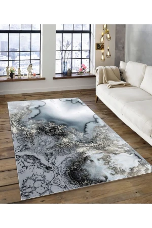 Dijidekor Işıltı Koleksiyonu Model159 Süngerli Dijital Baskılı Saçaksız Mutfak Halısı Yolluk