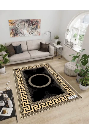 Dijidekor Işıltı Koleksiyonu Model16 Süngerli Dijital Baskılı Saçaksız Mutfak Halısı Yolluk