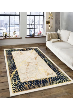 Dijidekor Işıltı Koleksiyonu Model160 Süngerli Dijital Baskılı Saçaksız Mutfak Halısı Yolluk