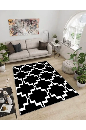 Dijidekor Işıltı Koleksiyonu Model175 Süngerli Dijital Baskılı Saçaksız Mutfak Halısı Yolluk