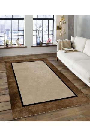 Dijidekor Işıltı Koleksiyonu Model176 Süngerli Dijital Baskılı Saçaksız Mutfak Halısı Yolluk