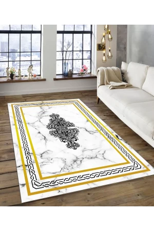 Dijidekor Işıltı Koleksiyonu Model183 Süngerli Dijital Baskılı Saçaksız Mutfak Halısı Yolluk