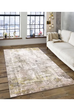 Dijidekor Işıltı Koleksiyonu Model184 Süngerli Dijital Baskılı Saçaksız Mutfak Halısı Yolluk