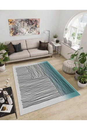 Dijidekor Işıltı Koleksiyonu Model188 Süngerli Dijital Baskılı Saçaksız Mutfak Halısı Yolluk