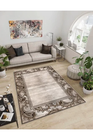 Dijidekor Işıltı Koleksiyonu Model19 Süngerli Dijital Baskılı Saçaksız Mutfak Halısı Yolluk