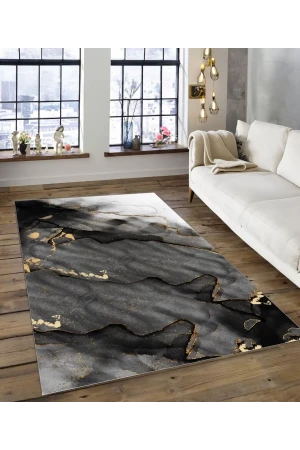 Dijidekor Işıltı Koleksiyonu Model191 Süngerli Dijital Baskılı Saçaksız Mutfak Halısı Yolluk