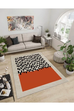 Dijidekor Işıltı Koleksiyonu Model192 Süngerli Dijital Baskılı Saçaksız Mutfak Halısı Yolluk