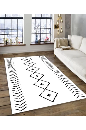 Dijidekor Işıltı Koleksiyonu Model198 Süngerli Dijital Baskılı Saçaksız Mutfak Halısı Yolluk