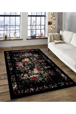 Dijidekor Işıltı Koleksiyonu Model199 Süngerli Dijital Baskılı Saçaksız Mutfak Halısı Yolluk