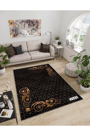 Dijidekor Işıltı Koleksiyonu Model20 Süngerli Dijital Baskılı Saçaksız Mutfak Halısı Yolluk