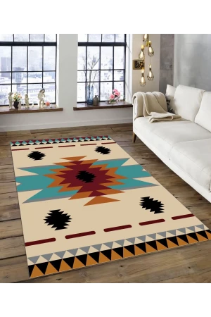 Dijidekor Işıltı Koleksiyonu Model205 Süngerli Dijital Baskılı Saçaksız Mutfak Halısı Yolluk