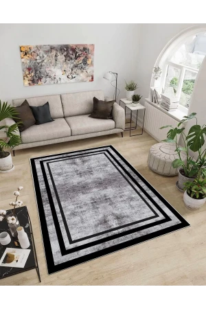 Dijidekor Işıltı Koleksiyonu Model23 Süngerli Dijital Baskılı Saçaksız Mutfak Halısı Yolluk