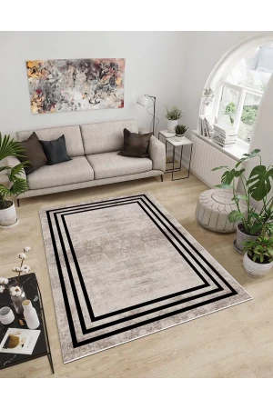 Dijidekor Işıltı Koleksiyonu Model26 Süngerli Dijital Baskılı Saçaksız Mutfak Halısı Yolluk