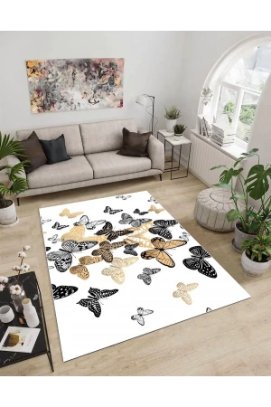 Dijidekor Işıltı Koleksiyonu Model262 Süngerli Dijital Baskılı Saçaksız Mutfak Halısı Yolluk